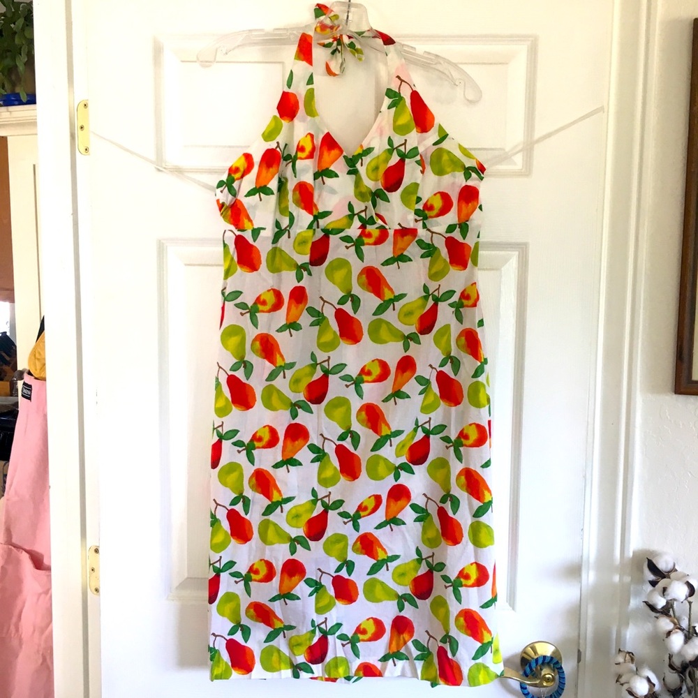 Pear print sundress